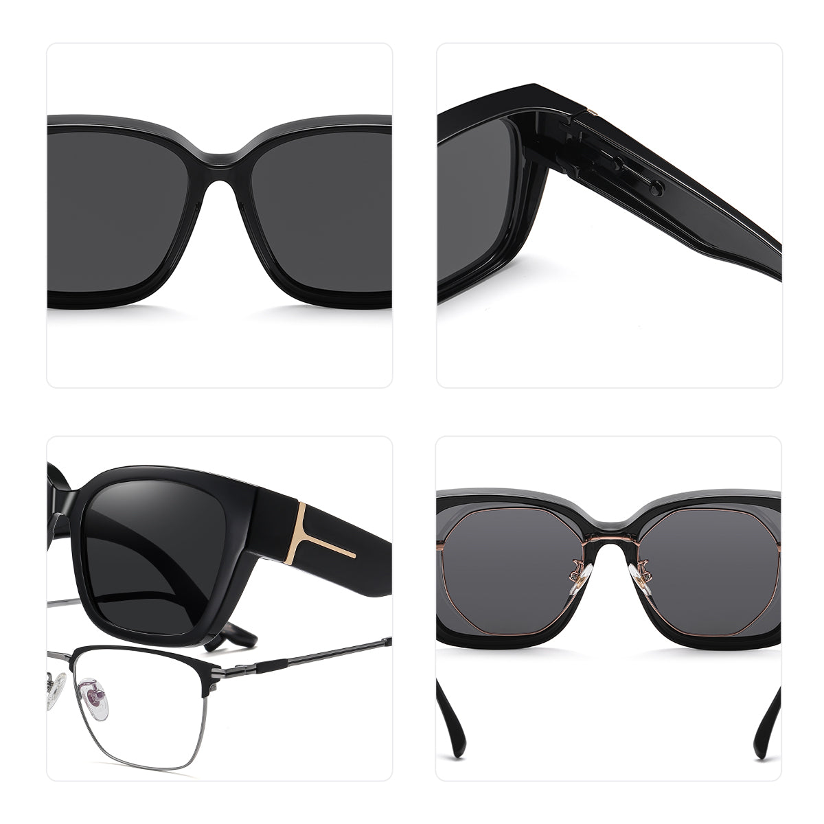 Oversized Oval Sunglasses - Vittorio Classic Cover Design