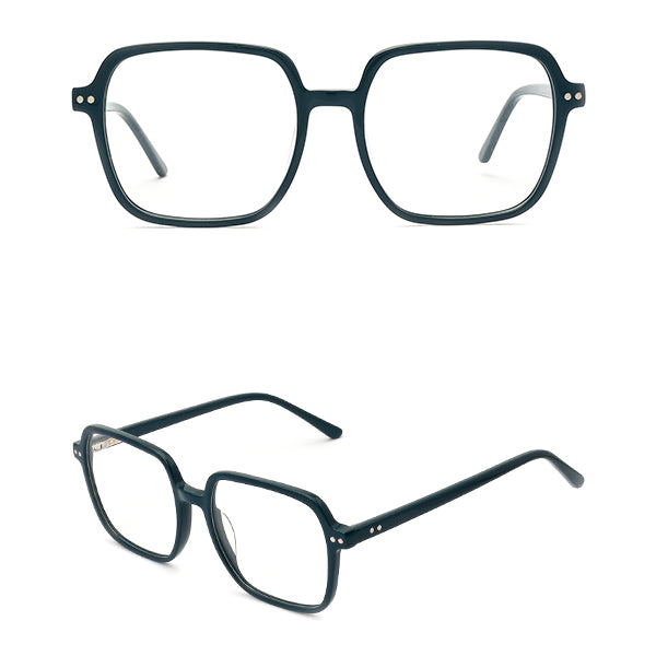Vittorio FG1260 Square Eyeglasses Frame with Clip-On Sunglasses