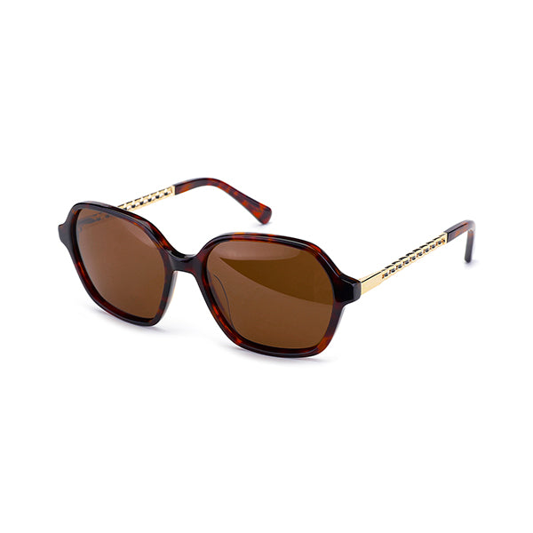 Vittorio MB1333S Polaroid Sunglasses - Oval Acetate Frame for Women