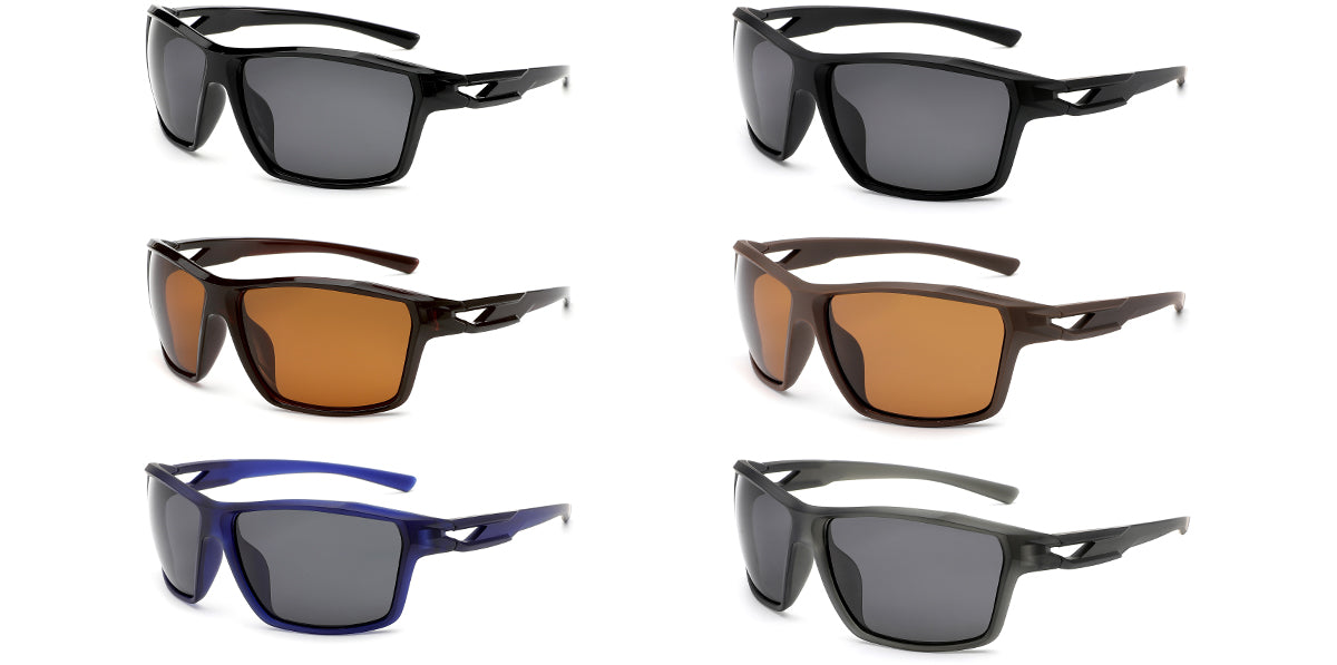 Vittorio GSA8259 Square TR Frame Polaroid Sunglasses