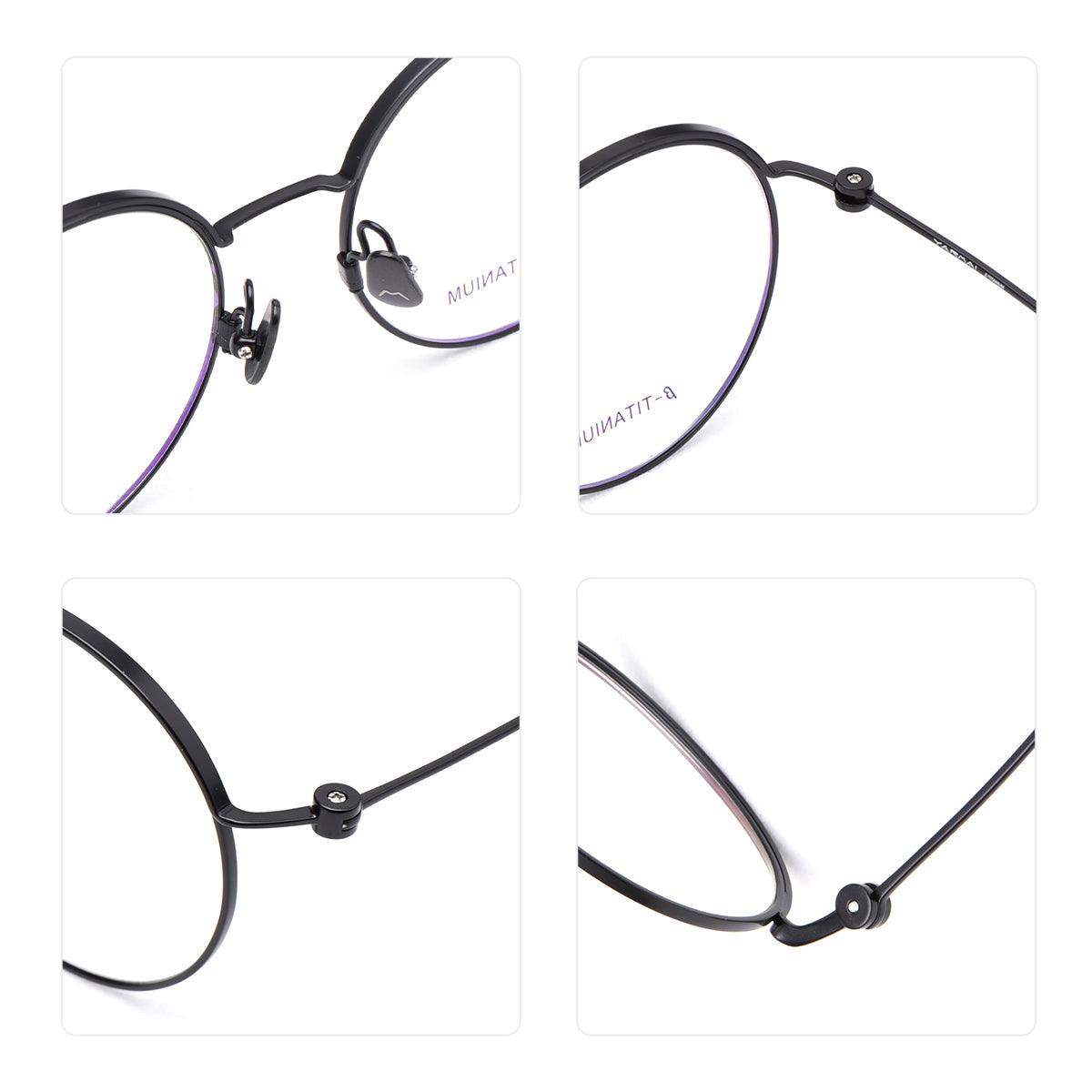 Vittorio Titanium Round Eyeglasses YF-5135