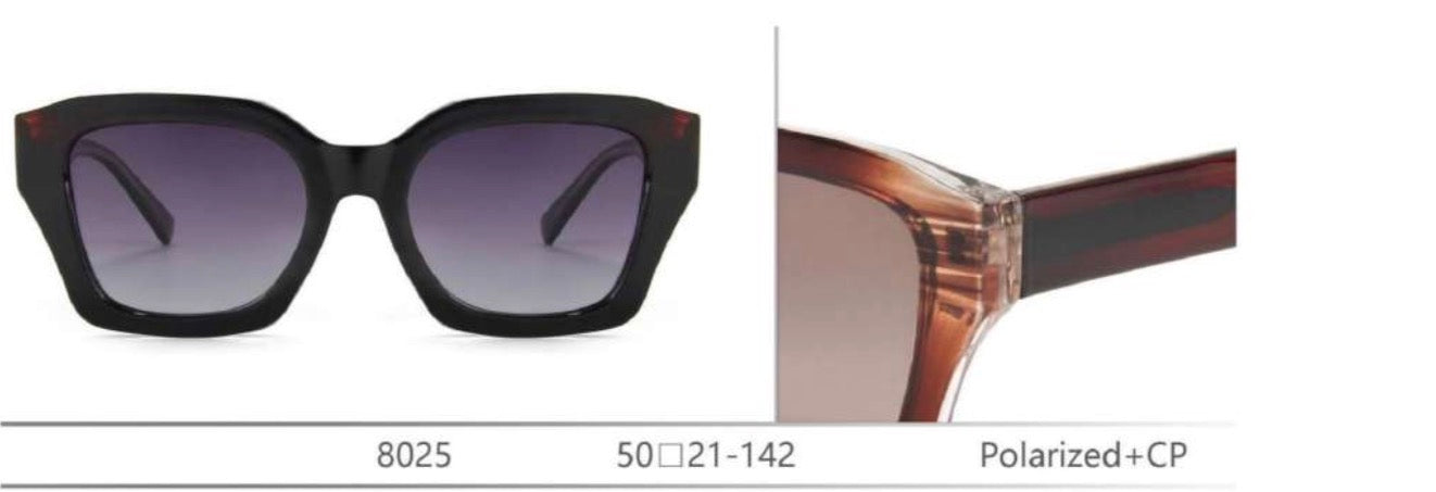 Aurora Vision London 8025 sunglasses - brown frame 3/4 angle view