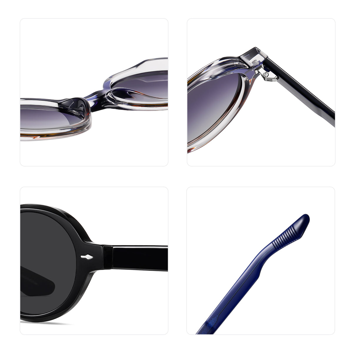 Round Sunglasses - Full Frame TR Acetate