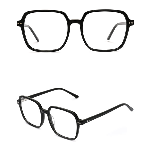 Vittorio FG1260 Square Eyeglasses Frame with Clip-On Sunglasses