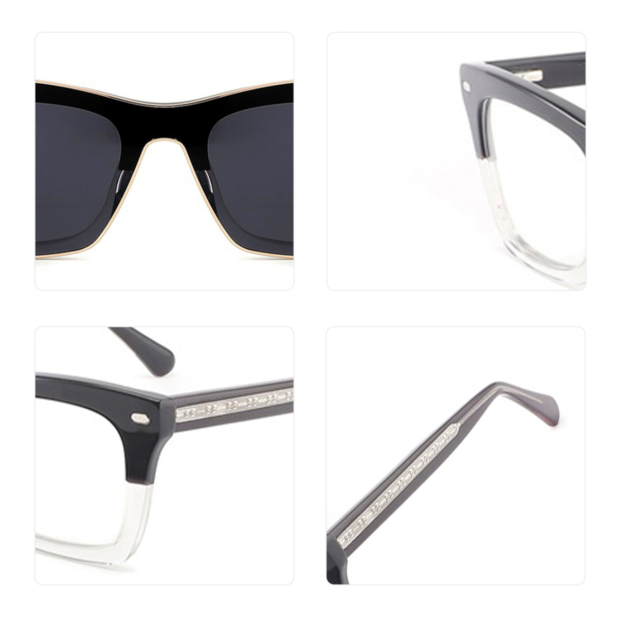 Clip-on eyeglasses frame
