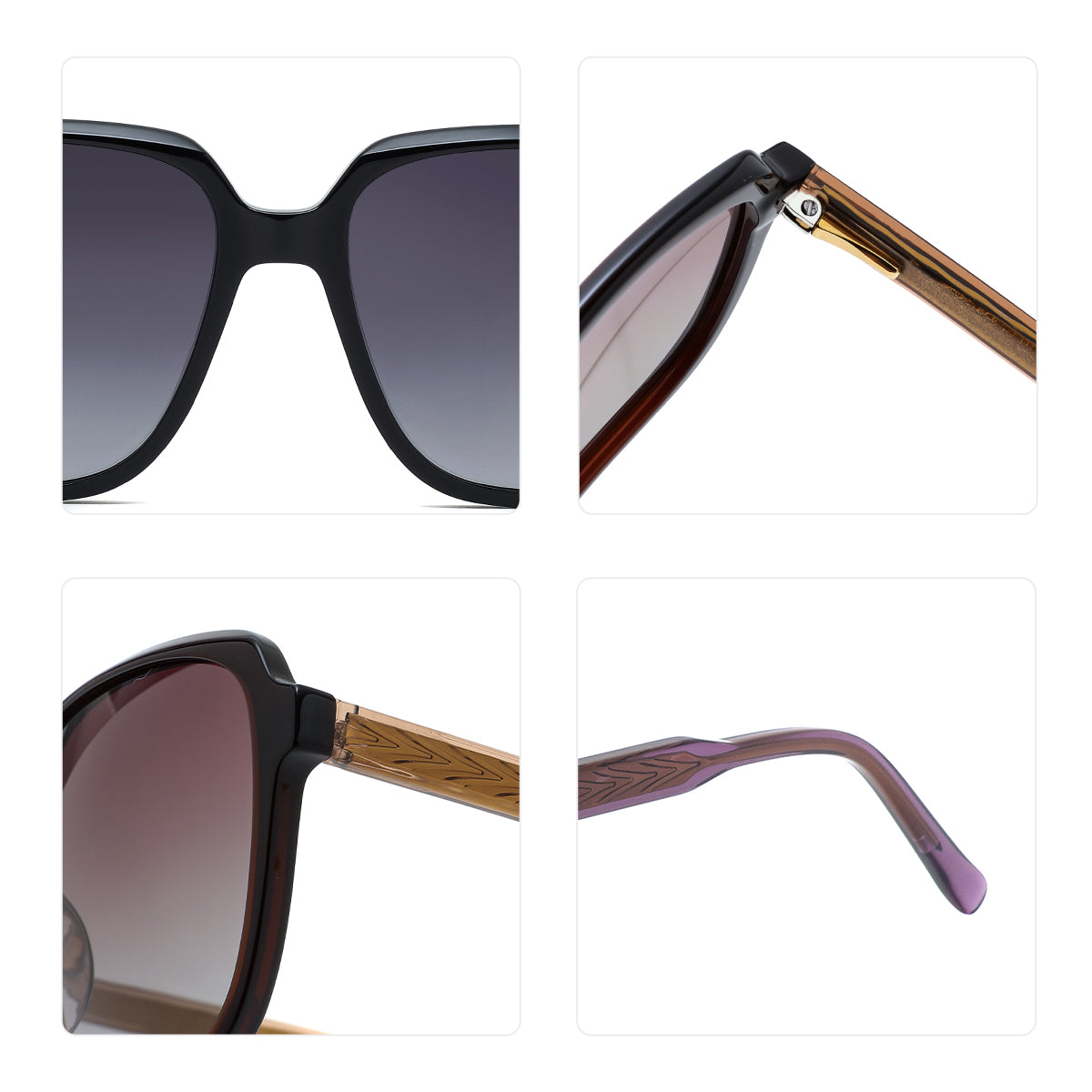 Vittorio GB1011 Oval Sunglasses - Acetate Frame