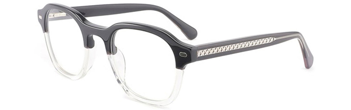 Vittorio Clip-On Oval Eyeglasses Frame