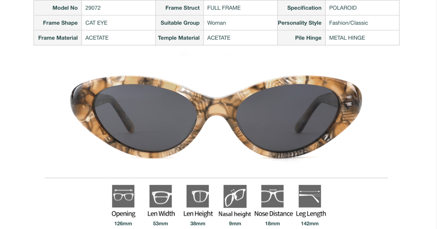 Vittorio 29072 Cat Eye Acetate Sunglasses - Women's