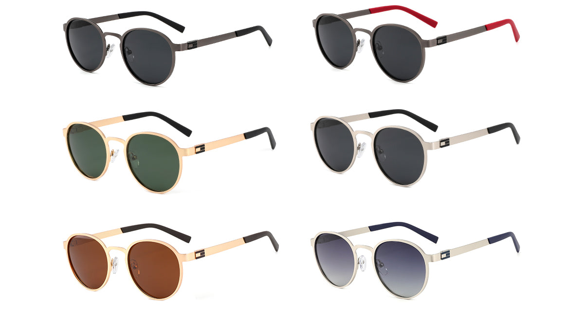 Vittorio 6246 Round Metal Sunglasses - Unisex