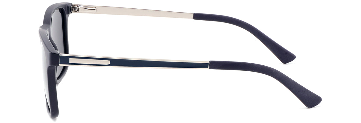 Polarized Square Sunglasses - TR Frame with Metal Temples