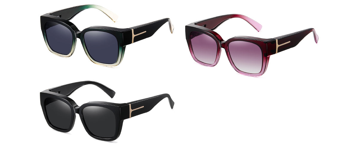 Oversized Oval Sunglasses - Vittorio Classic Cover Design