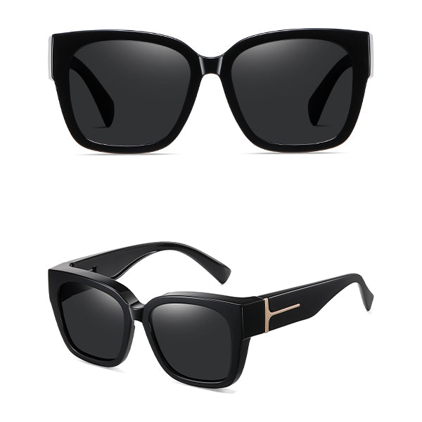 Oversized Oval Sunglasses - Vittorio Classic Cover Design