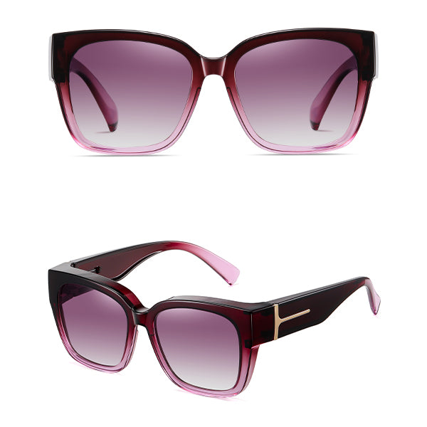 Oversized Oval Sunglasses - Vittorio Classic Cover Design