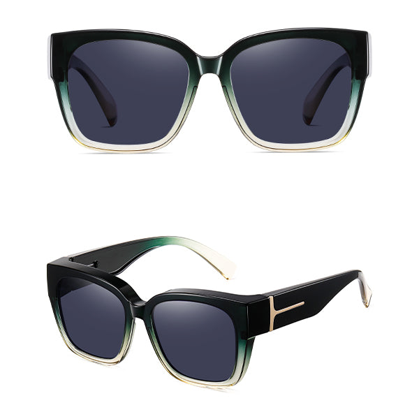 Oversized Oval Sunglasses - Vittorio Classic Cover Design