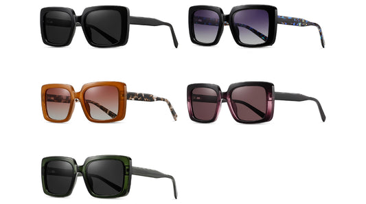 Model S26129 Polaroid Square Sunglasses - Fashion Classic with Acetate Temples