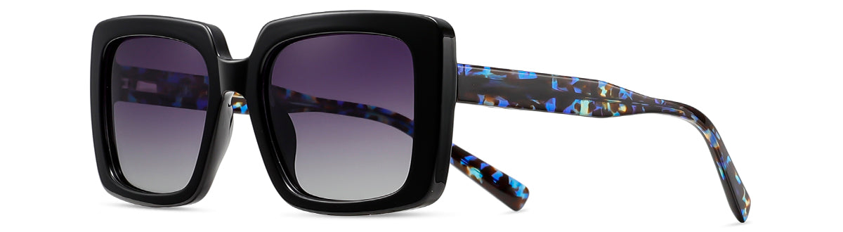 Model S26129 Polaroid Square Sunglasses - Fashion Classic with Acetate Temples