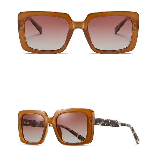 Model S26129 Polaroid Square Sunglasses - Fashion Classic with Acetate Temples