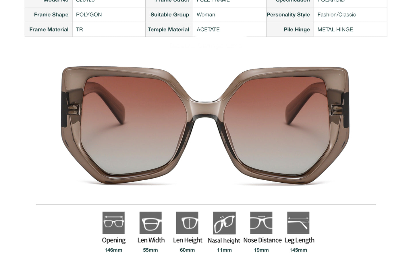 Vittorio Polygon Sunglasses - Women's Fashion Eyewear