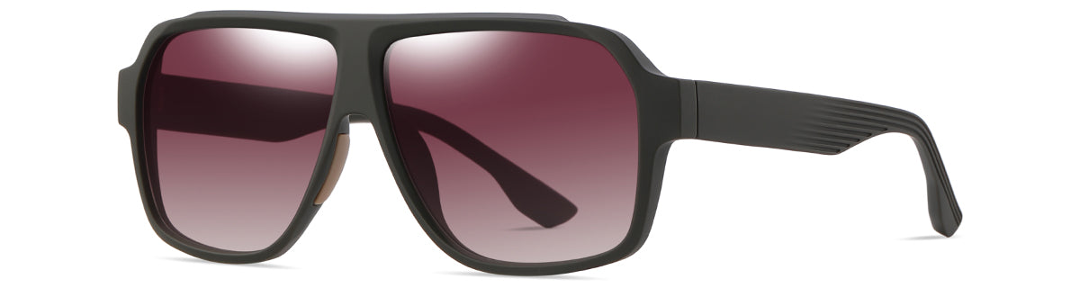 Square Aviator Polaroid Sunglasses - Vittorio