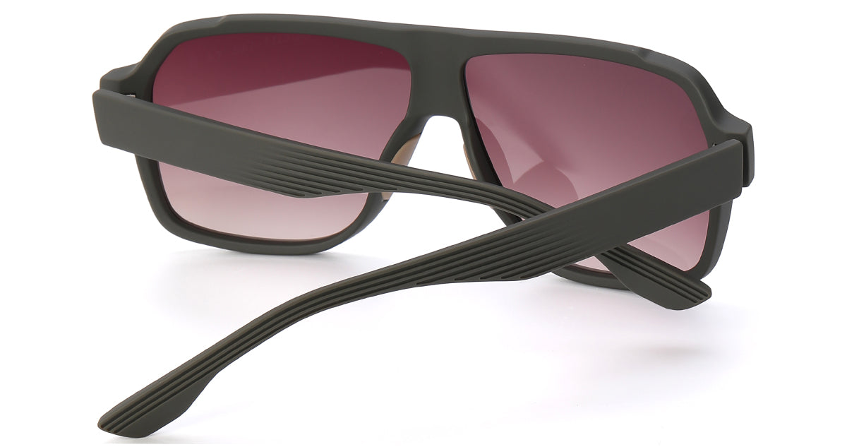 Square Aviator Polaroid Sunglasses - Vittorio