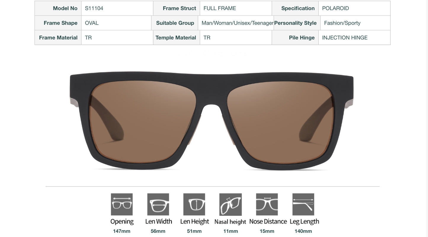 Oval Polaroid Sunglasses - Vittorio