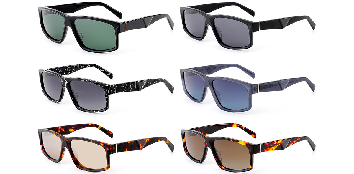 Vittorio Polaroid Sunglasses - Square Frame Acetate