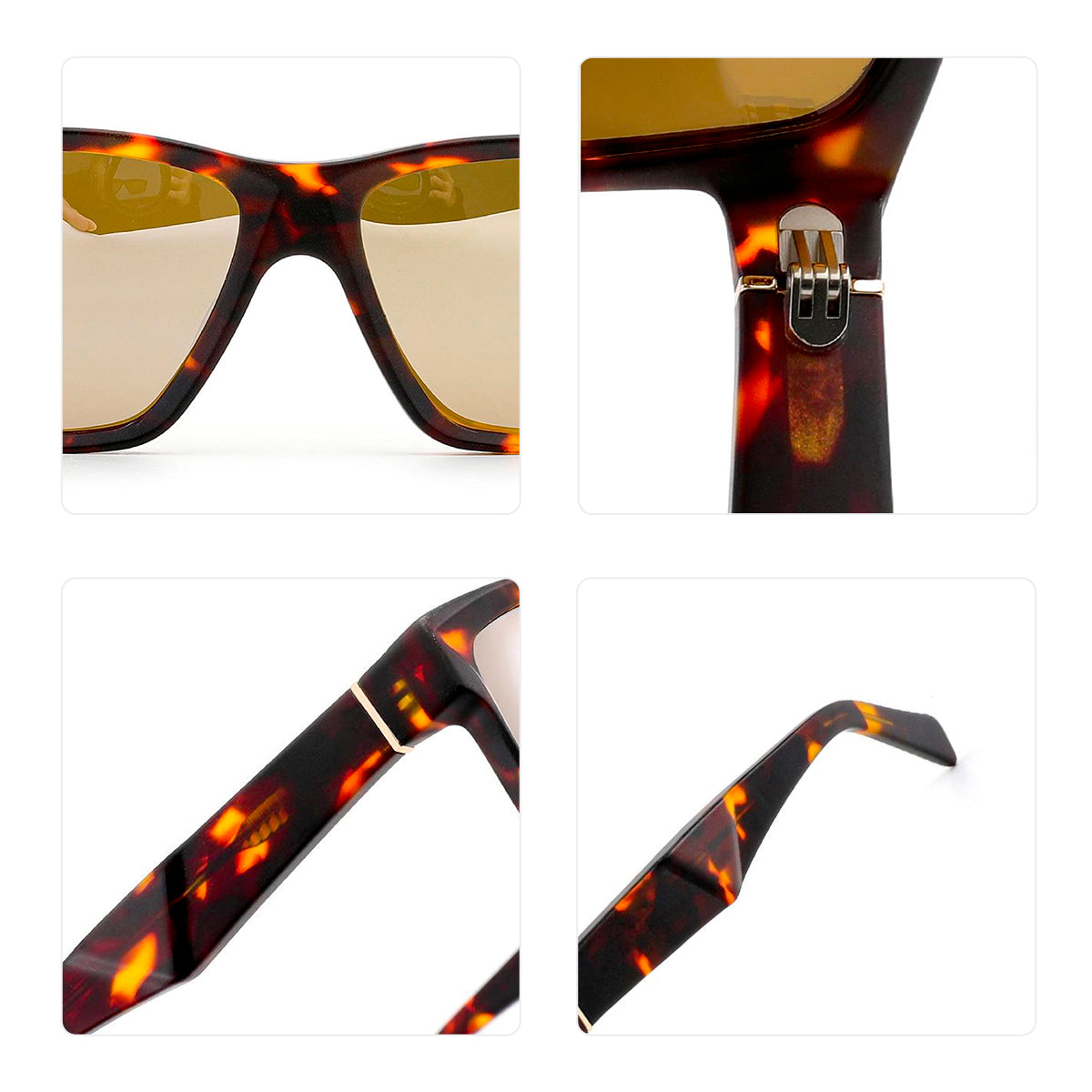 Vittorio Polaroid Sunglasses - Square Frame Acetate