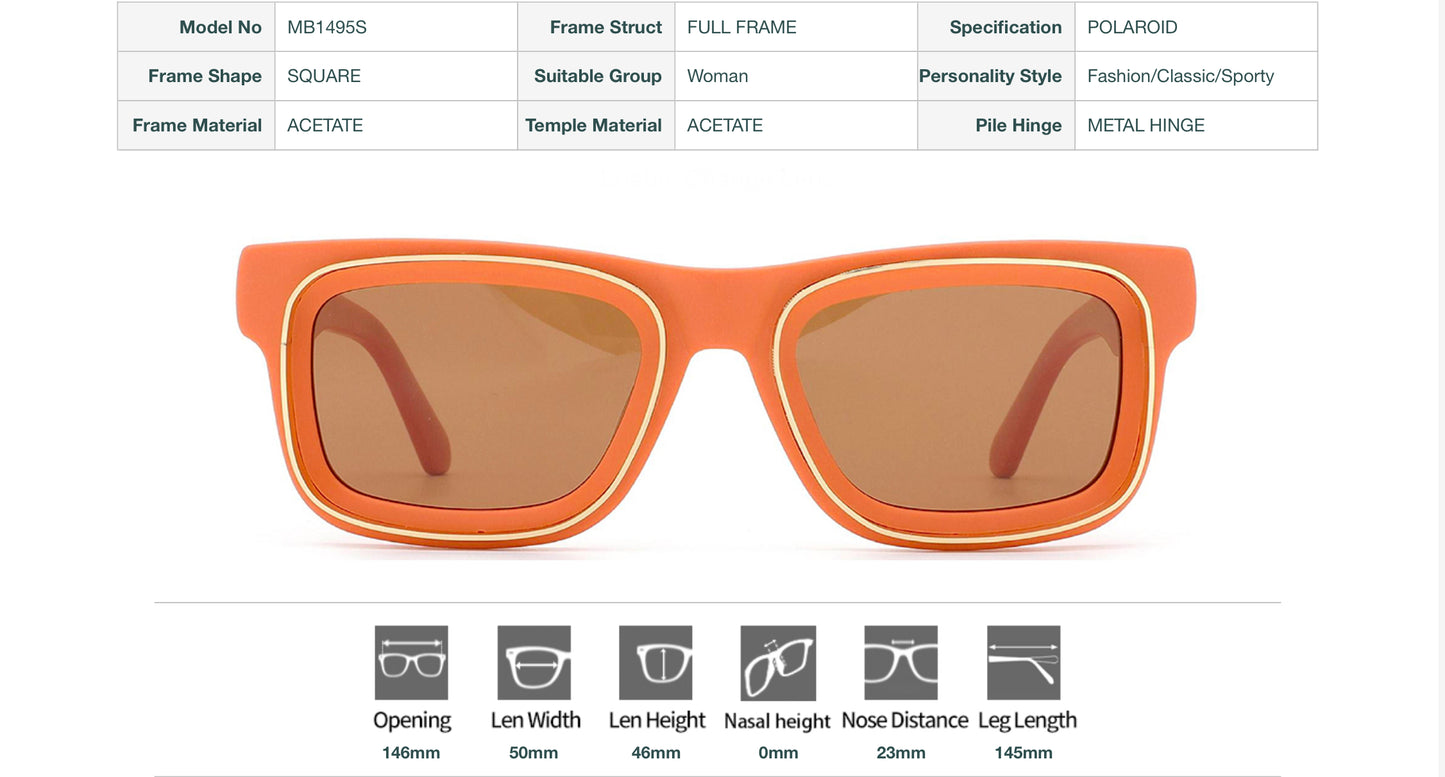 Vittorio Disappointed - Square Polaroid Sunglasses