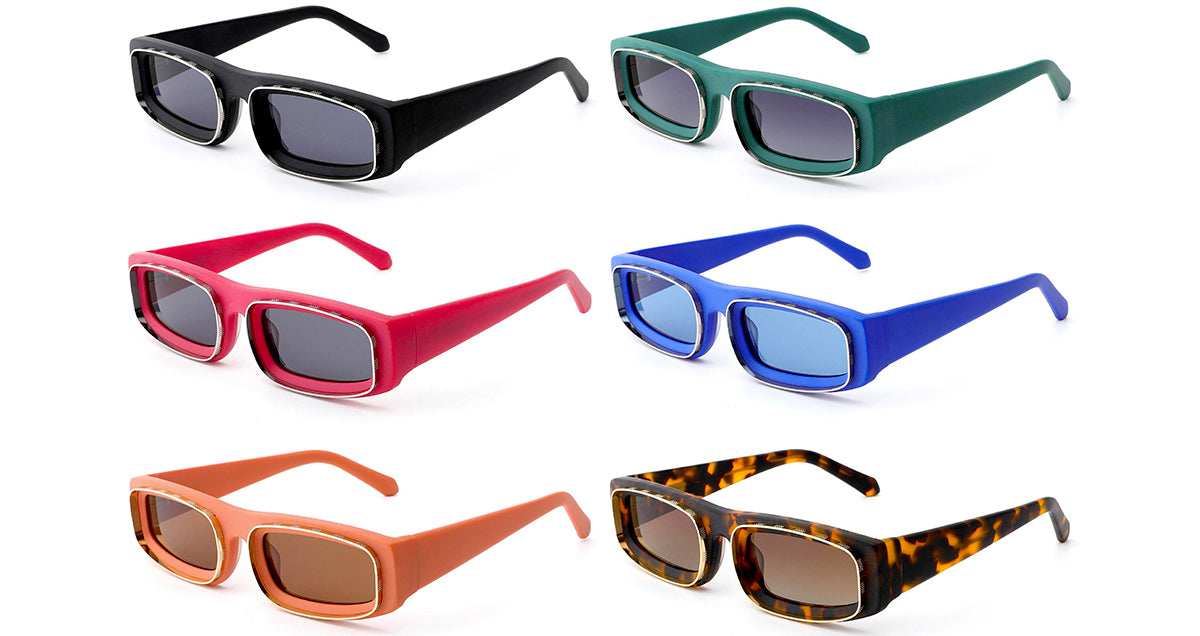 Vittorio MB1493S Square Sunglasses - Bold Acetate Frame