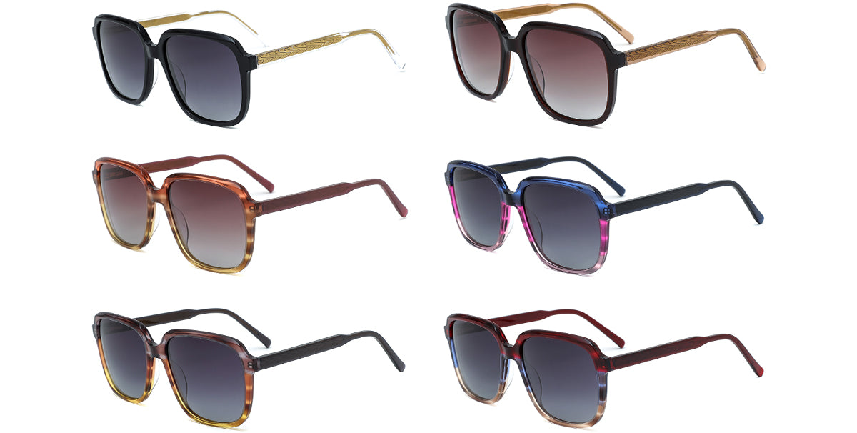 Vittorio GB1011 Oval Sunglasses - Acetate Frame