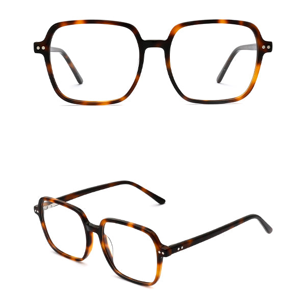Vittorio FG1260 Square Eyeglasses Frame with Clip-On Sunglasses