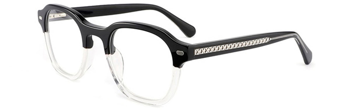 Vittorio Clip-On Oval Eyeglasses Frame
