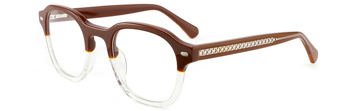 Vittorio Clip-On Oval Eyeglasses Frame