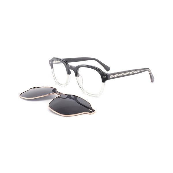 Vittorio Clip-On Oval Eyeglasses Frame