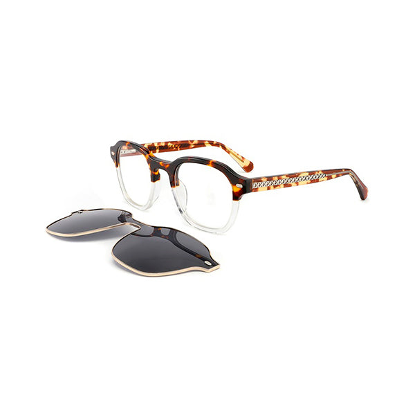 Vittorio Clip-On Oval Eyeglasses Frame