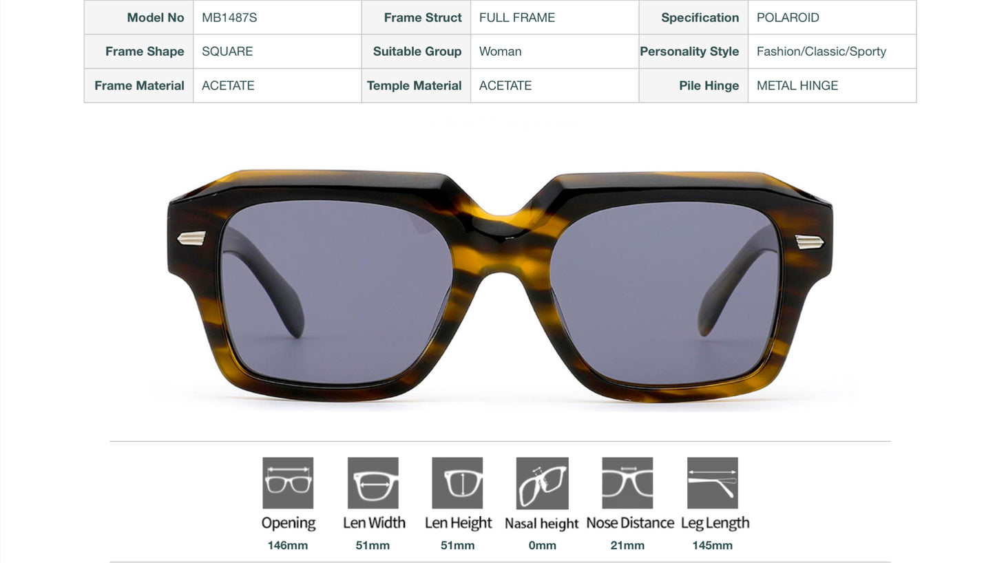 Sunglasses - Unisex Acetate Fashion Eyewear