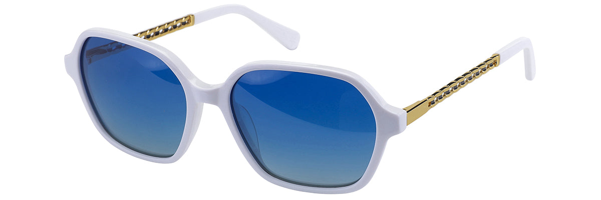 Vittorio MB1333S Polaroid Sunglasses - Oval Acetate Frame for Women