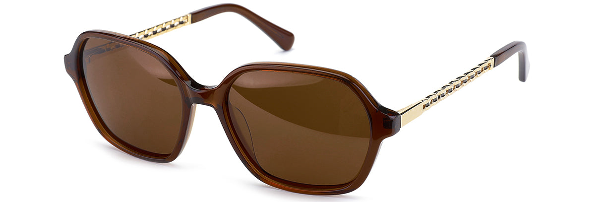 Vittorio MB1333S Polaroid Sunglasses - Oval Acetate Frame for Women