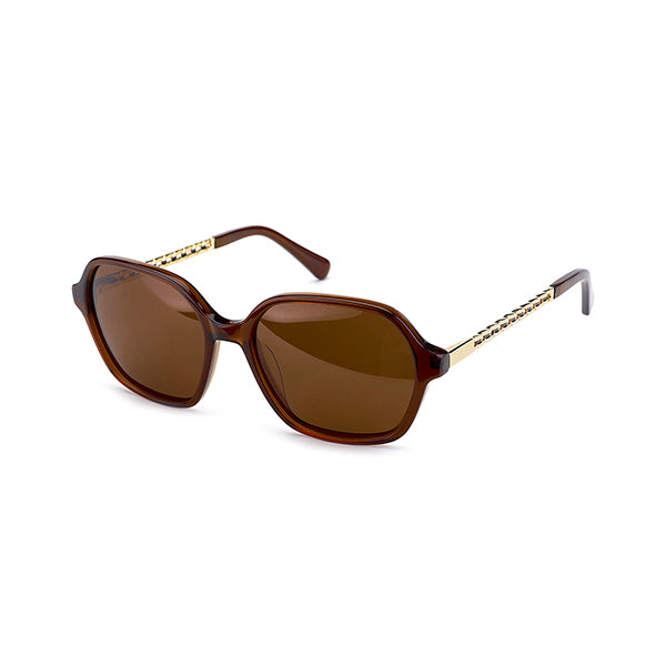 Vittorio MB1333S Polaroid Sunglasses - Oval Acetate Frame for Women
