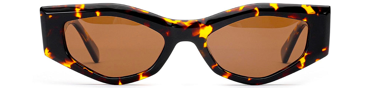 Vittorio MB1326S Polaroid Sunglasses - Polygon Acetate Frame for Women