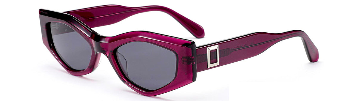 Vittorio MB1326S Polaroid Sunglasses - Polygon Acetate Frame for Women