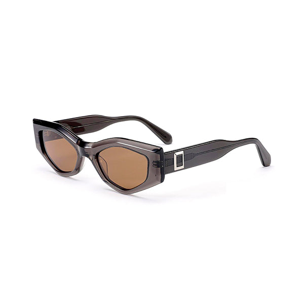 Vittorio MB1326S Polaroid Sunglasses - Polygon Acetate Frame for Women