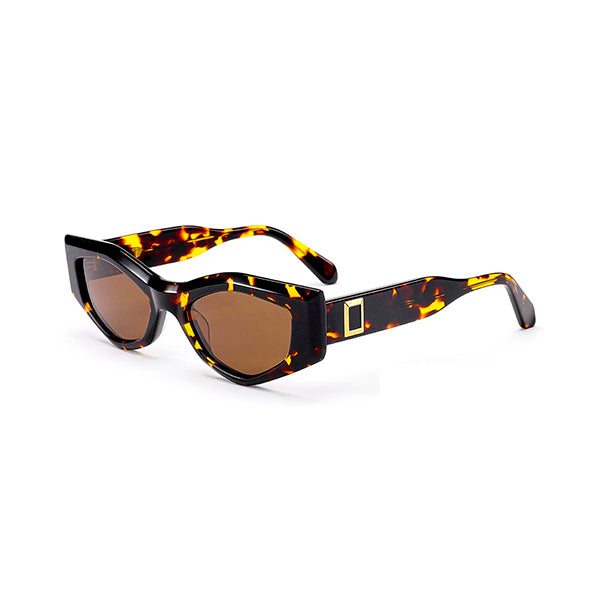 Vittorio MB1326S Polaroid Sunglasses - Polygon Acetate Frame for Women
