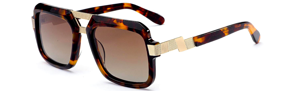 Vittorio MB1301S Square Sunglasses - Unisex Double Bridge Acetate Frames