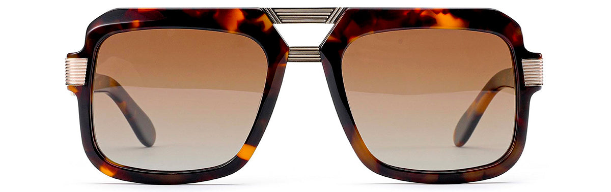 Vittorio MB1301S Square Sunglasses - Unisex Double Bridge Acetate Frames