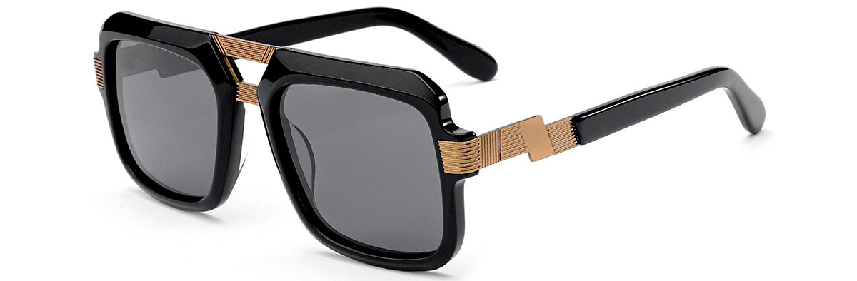 Vittorio MB1301S Square Sunglasses - Unisex Double Bridge Acetate Frames