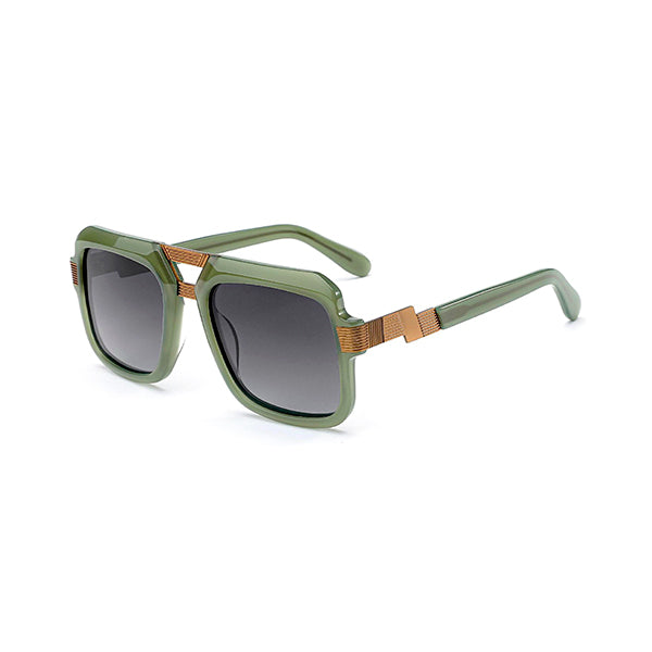 Vittorio MB1301S Square Sunglasses - Unisex Double Bridge Acetate Frames