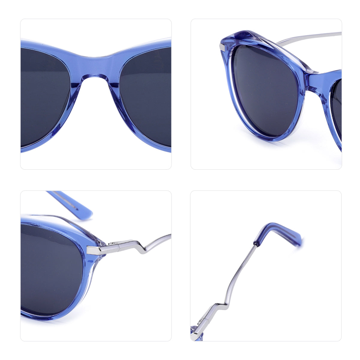 Vittorio MB1183S Oval Acetate Sunglasses for Women
