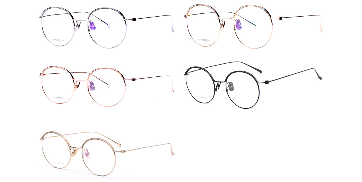 Vittorio Titanium Round Eyeglasses YF-5135
