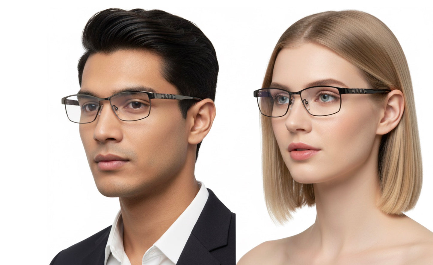 Vittorio Titanium Eyeglasses - Square Full Frame